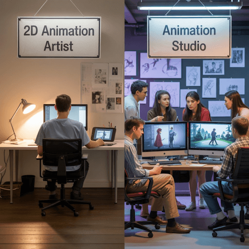 a visual difference between two paths