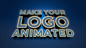 Glowing 3D text on a dark background that says