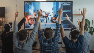 people enjoying animations