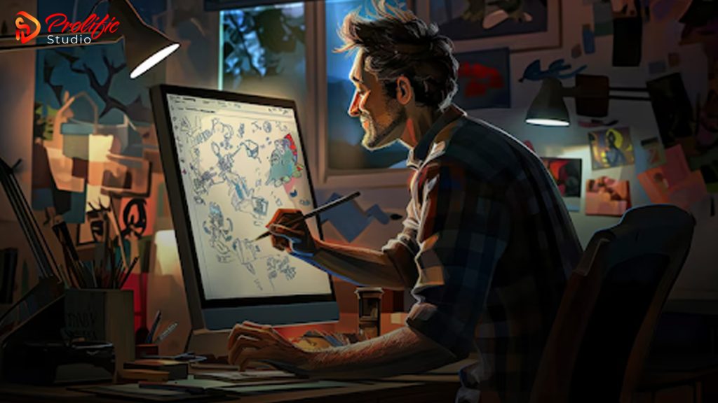 animator-working-on-2D-animation