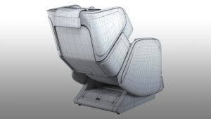 3D visualization of a lounging chair for marketing