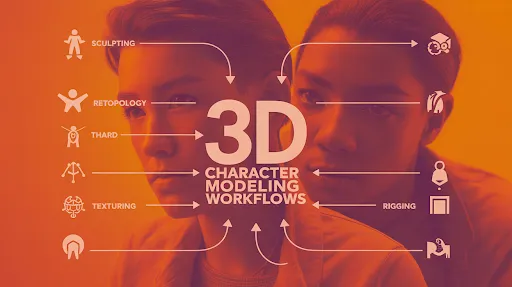 Different types of 3D character modeling workflows