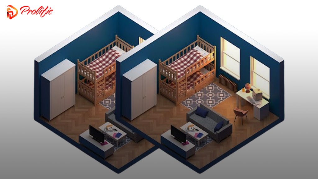 a view of a digitally designed room using 3D animation