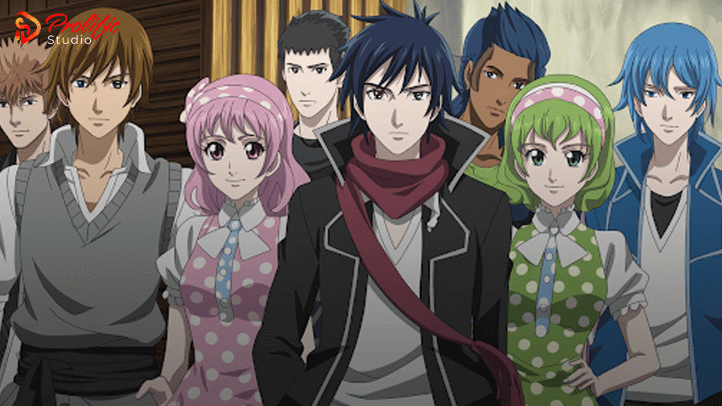 a bunch of anime characters