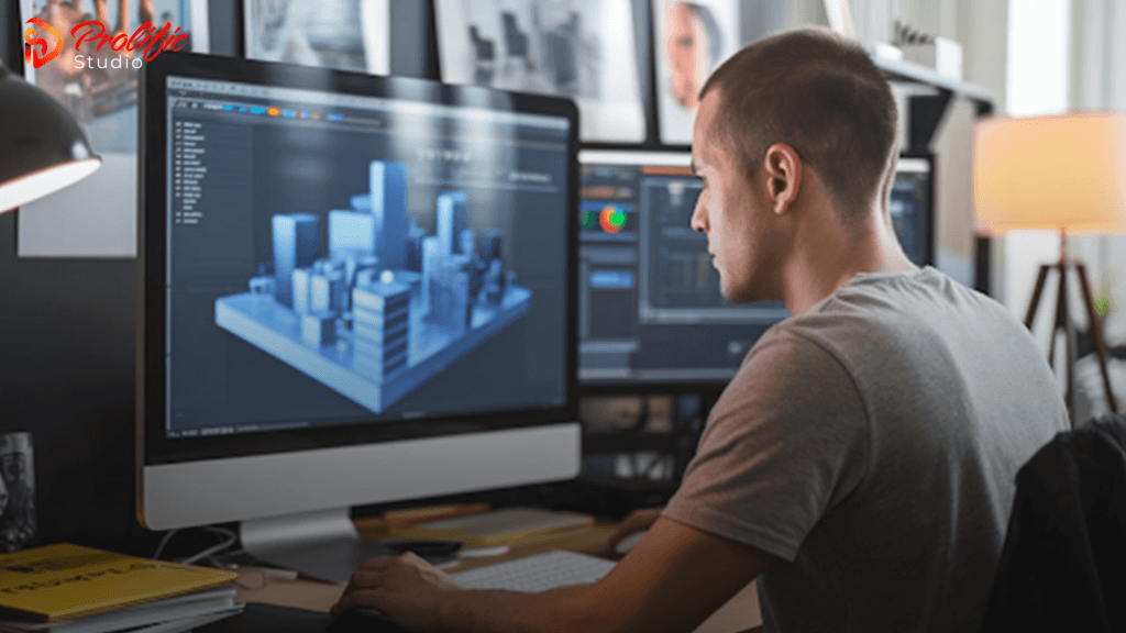 an animator working on an explainer video