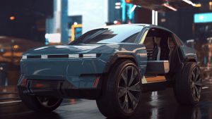 animated visuals of an automobile product