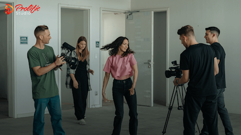 social media content creators working on a reel