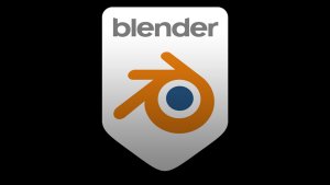 Logo of an animation software called Blender