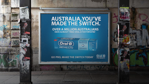 an ad for Oral B