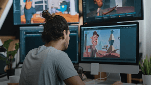 animator working on 2D animation