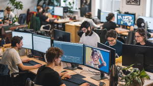 animators working on projects