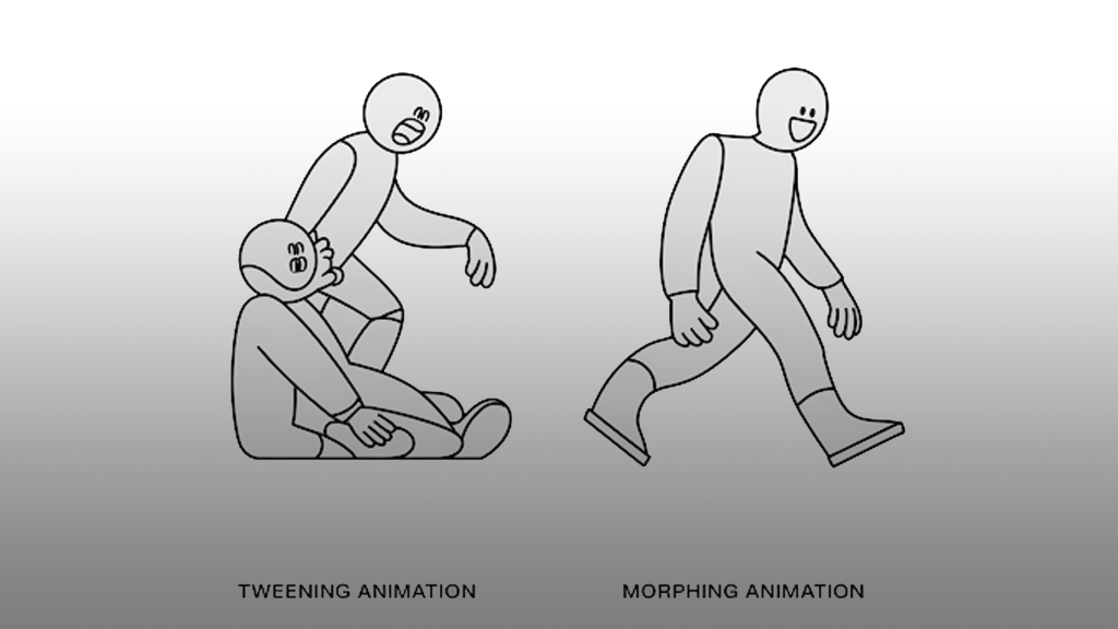the difference between tweening and morphing in animation