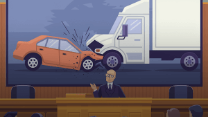 2D animated version of a courtroom 2D animated version of a courtroom