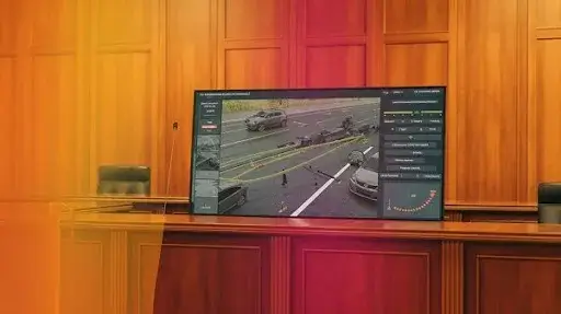 A visual representation of forensic graphics and trial animation