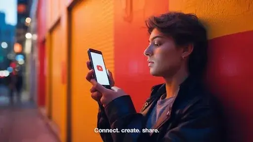 A person opening the YouTube app