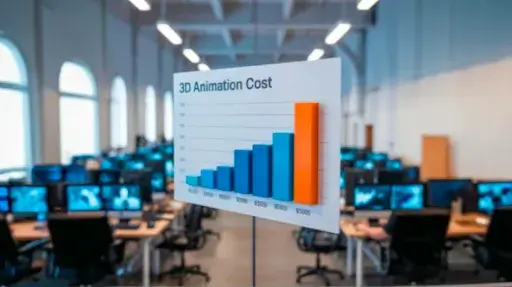 a chart showing 3D animation cost