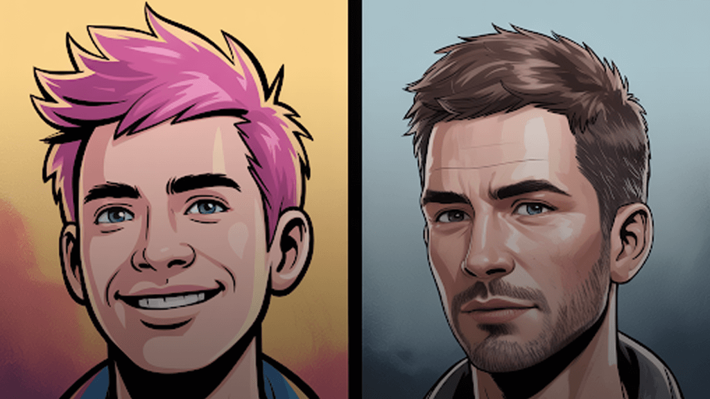 stylized vs. realistic art style