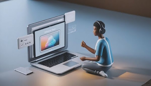 an instance of a 3D animated product video