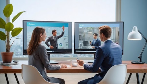 two individuals after a successful business deal