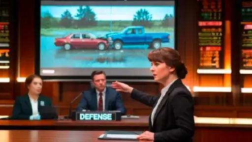 the defense showing the forensic animation