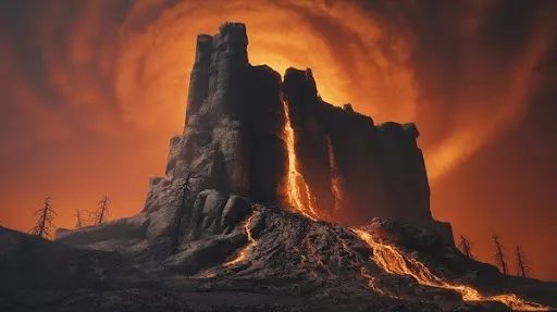 The opening of a game trailer