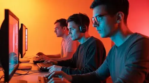 3D animators working on 3D design