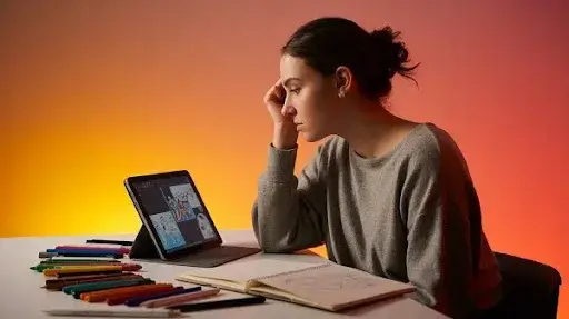 A beginner working on creating an explainer video