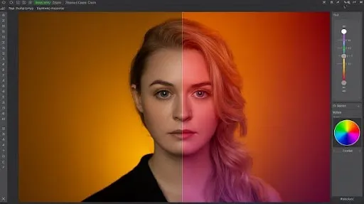 An example of color correction