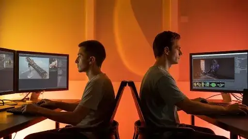 Animators using a popular animation tool