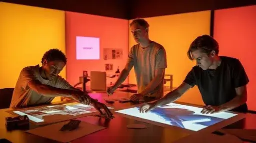 Animators using different types of abstract and experimental animation techniques