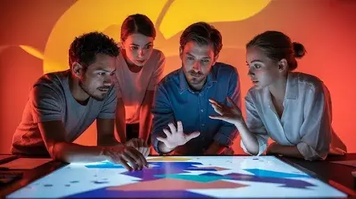 Animators working on an explainer video