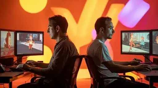 Animators working on character animation