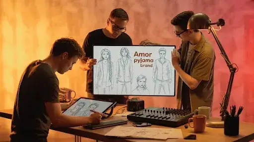 Animators working on concept art