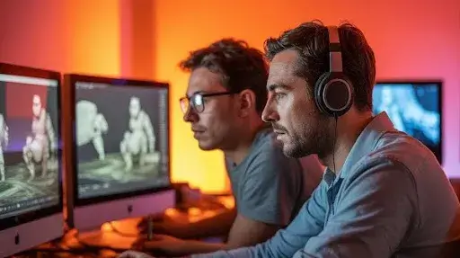 Animators working on morphing