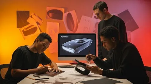 Animators working on product design