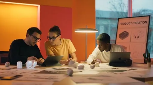 Animators working on prototyping