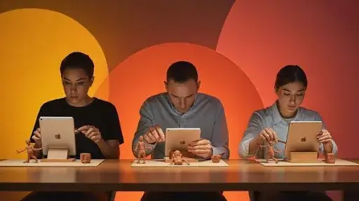 Animators working on their iPad