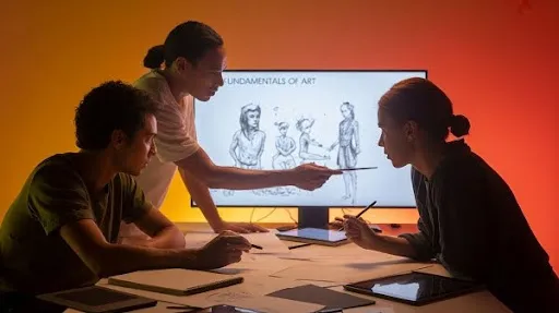 Composition concept in fundamentals of art