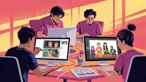 Illustrated version of visual style