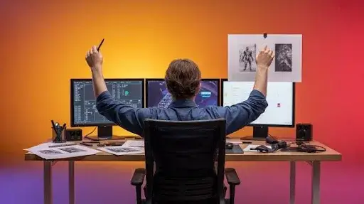 A professional handling the responsibilities of a game director and a creative director