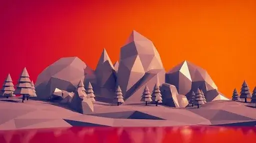 An example of low poly graphics in a game