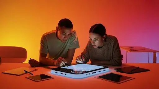 Animators working on eCommerce 3D model