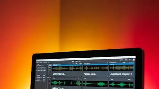 Multiple samples of voice over on a computer