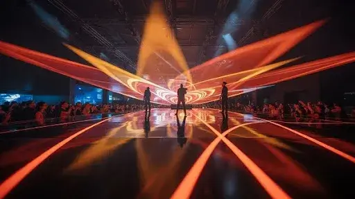 Usage of 3D projection mapping in a concert Usage of 3D projection mapping in a concert