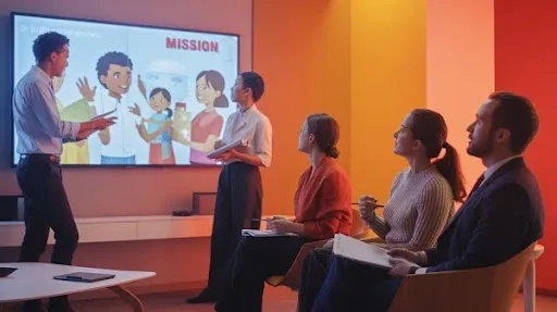 An NGO presenting their mission to donors through animated content