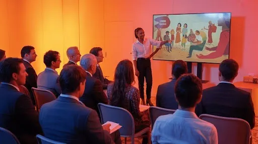 An NGO representative conveying their objectives through a powerful and engaging animation video