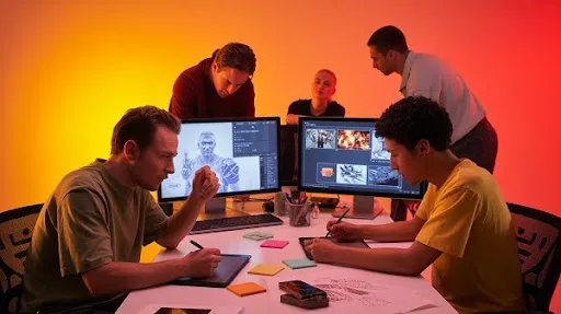 The creative department is working on the content pipeline of a live service game