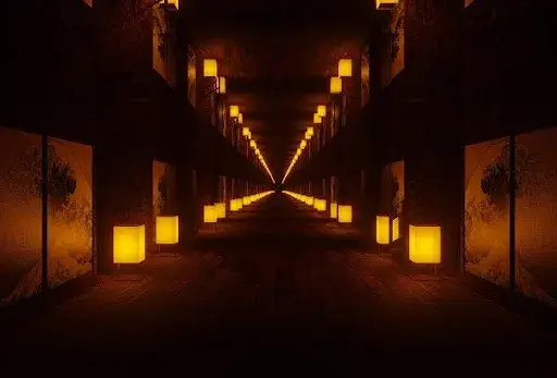 Art style example of Demon Slayer Infinity Castle