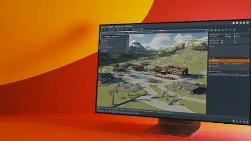 Blender software being used for creating a game’s graphics
