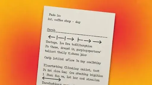 Different elements of a screenplay